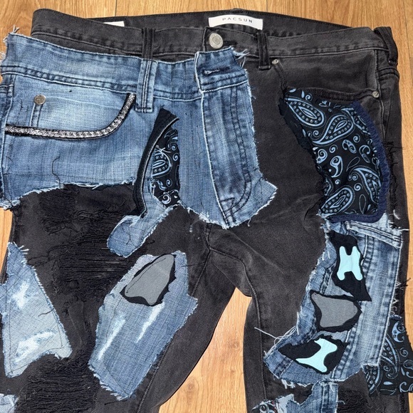 Custom Distressed Patchwork Denim - Picture 3 of 3